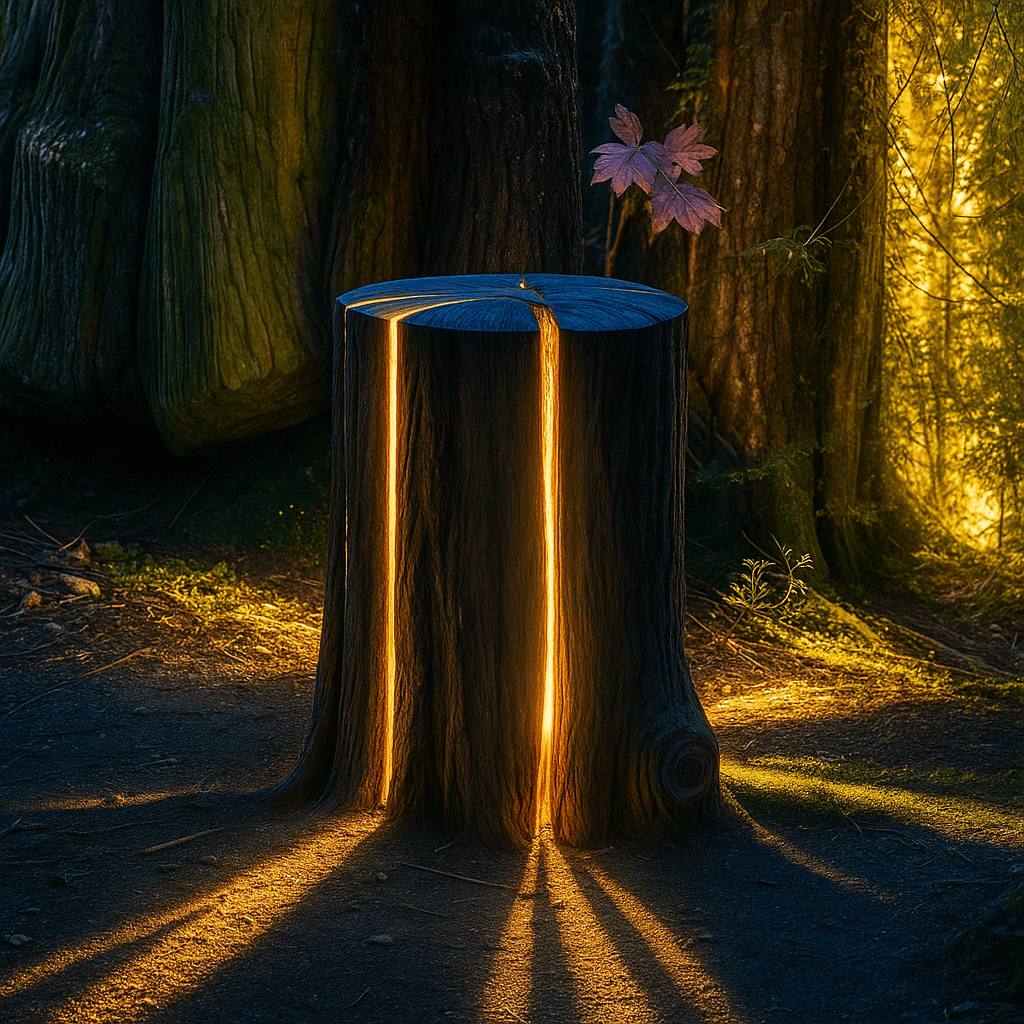 Cracked Log LED Outdoor Lamp