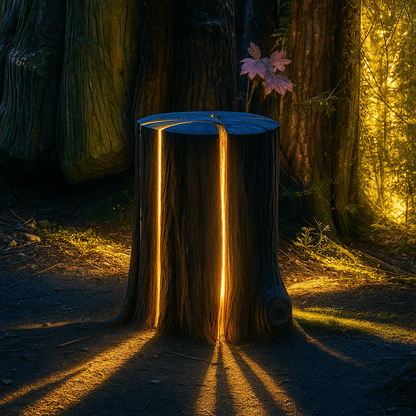 Cracked Log LED Outdoor Lamp