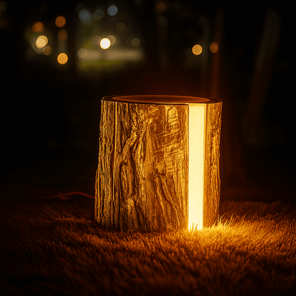 Cracked Log LED Outdoor Lamp