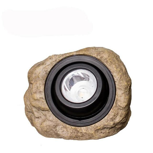 Solar Outdoor Lamp with Realistic Stone Design