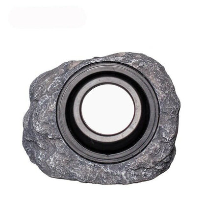 Solar Outdoor Lamp with Realistic Stone Design