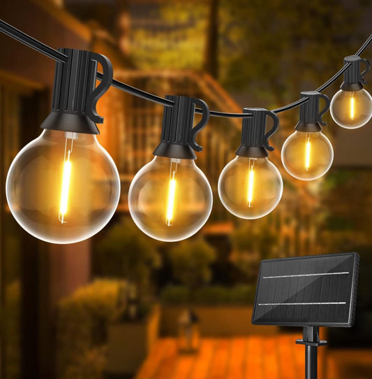 Solar String Lights - 13m with 15 Bulbs